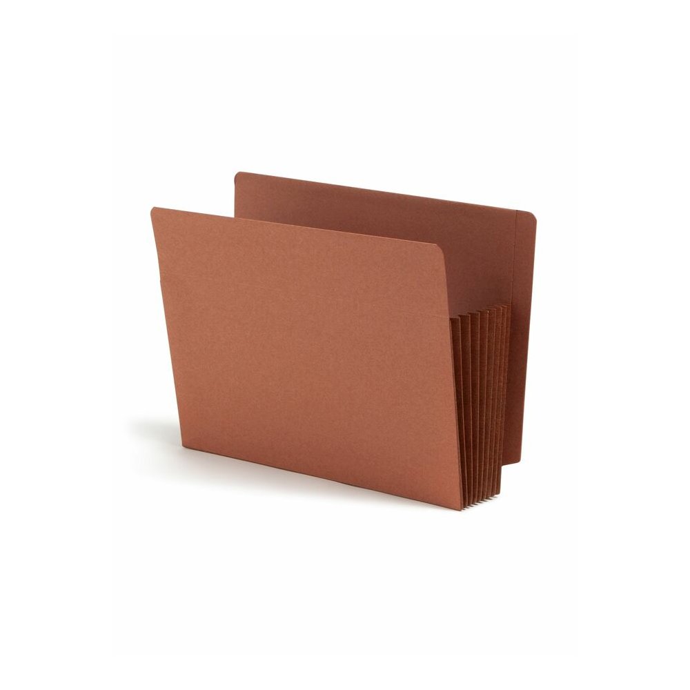 Smead TUFF Straight Tab Cut Letter Recycled File Pocket - 8 1/2" x 11" - 7" Expansion - 16.5 pt. - 2 Plys - Redrope - Rip Resistant, Tear Resistant, Reinforced Tab, Heavyweight Cover - 30% Recycled - . Picture 6