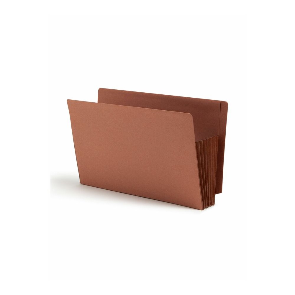 Smead TUFF Straight Tab Cut Legal Recycled File Pocket - 8 1/2" x 14" - 7" Expansion - 16.5 pt. - 2 Plys - Redrope - Tear Resistant, Reinforced Tab, Rip Resistant, Heavyweight Cover - 30% Recycled - 5. Picture 4