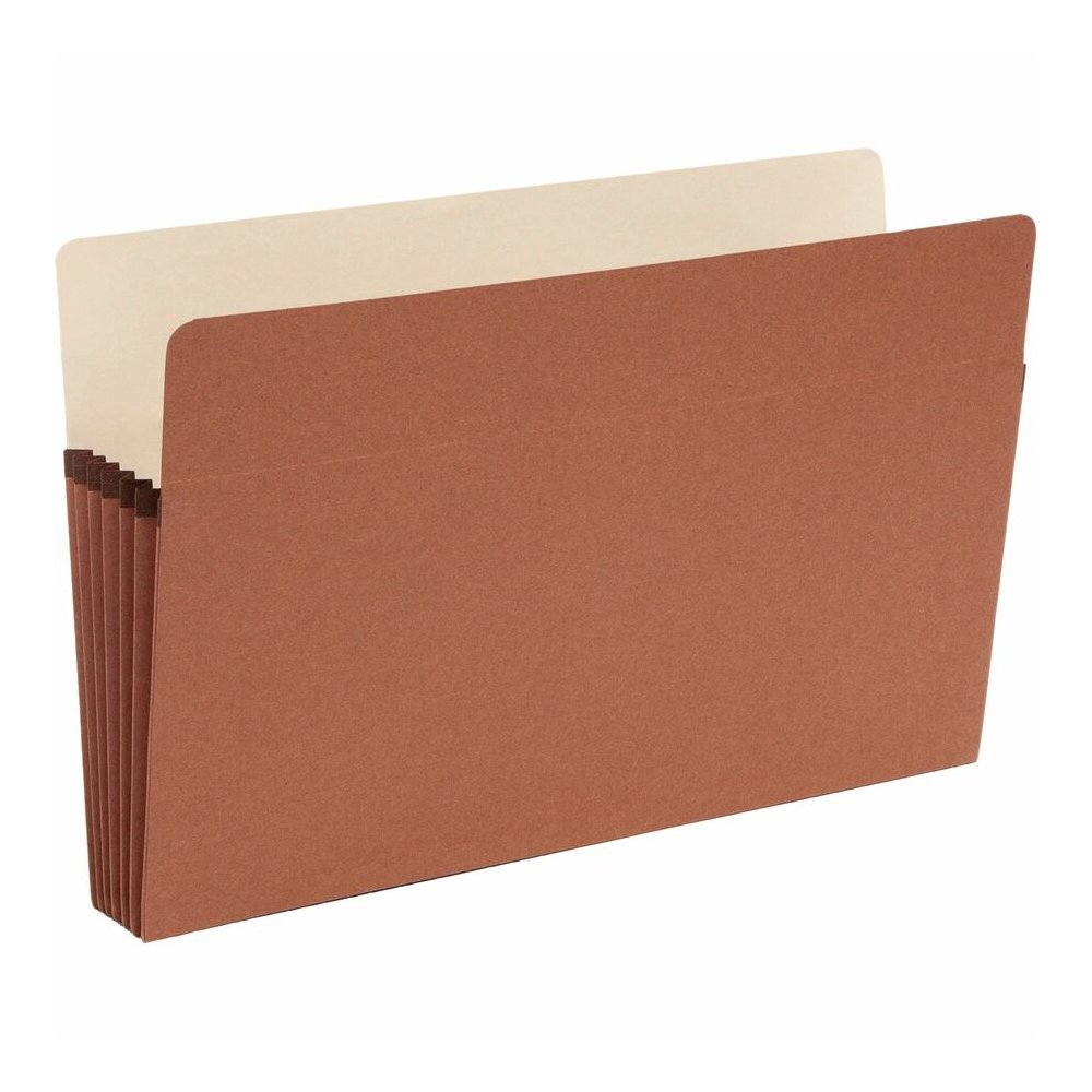 Smead Straight Tab Cut Legal Recycled File Pocket - 8 1/2" x 14" - 5 1/4" Expansion - 12.5 pt. - Redrope - Tear Proof, Reinforced Gusset, Rounded Corner - 30% Recycled - 50 / Box. Picture 4