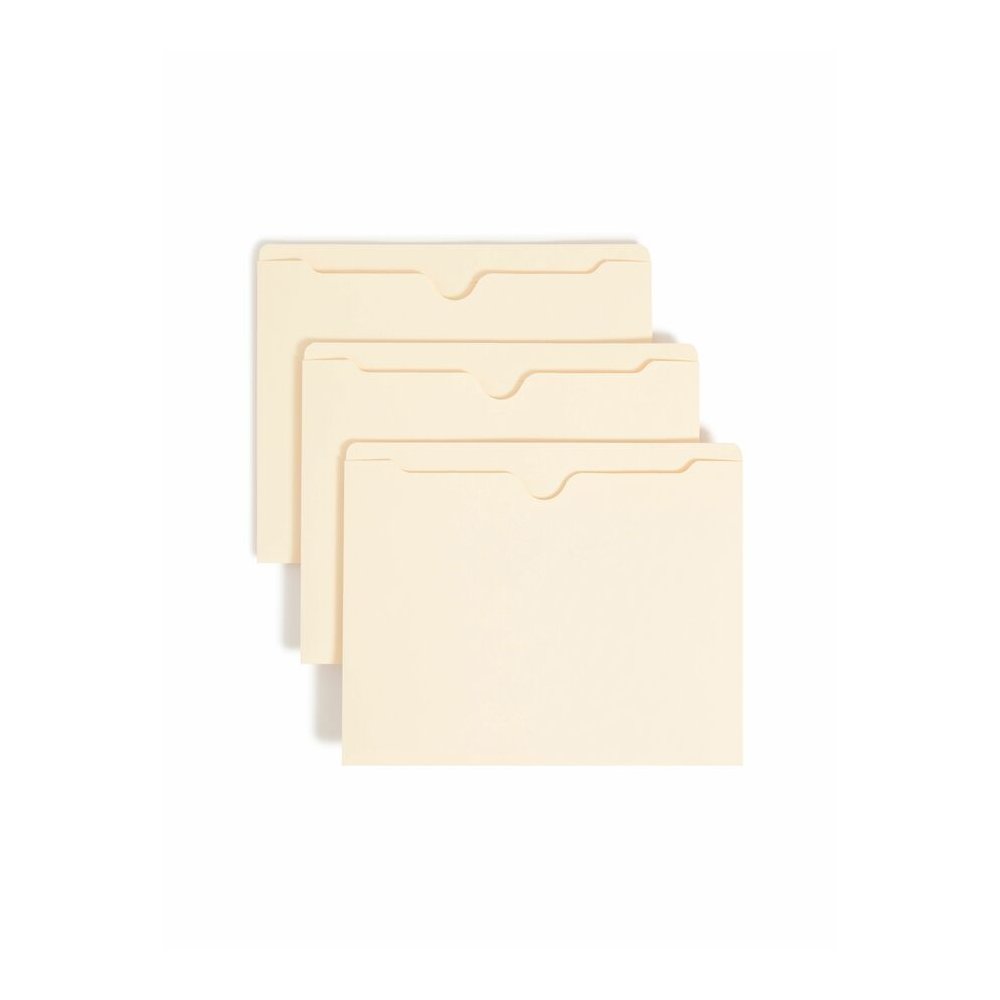 Smead Straight Tab Cut Letter Yes File Jacket - 8 1/2" x 11" - 11 pt. - 2 Plys - Manila - Reinforced, Slip Resistant - 10% Recycled - 100 / Box. Picture 7