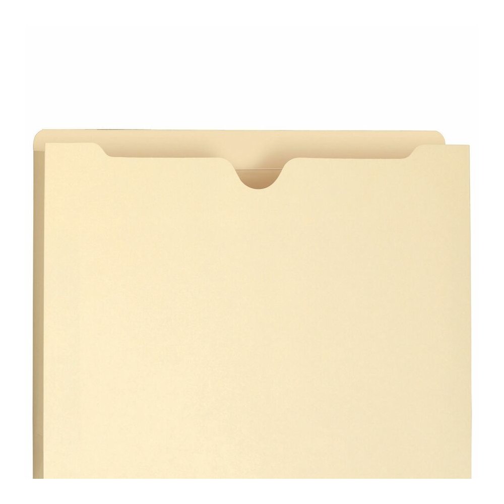 Smead Straight Tab Cut Letter Recycled File Jacket - 8 1/2" x 11" - 1 1/2" Expansion - 11 pt. - 2 Plys - Manila - Reinforced, Slip Resistant - 10% Recycled - 50 / Box. Picture 8
