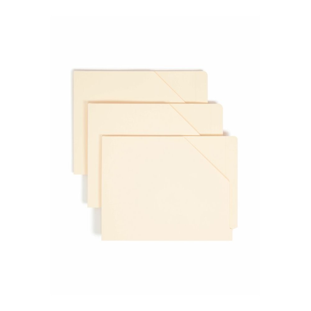 Smead Straight Tab Cut Letter Recycled File Jacket - 8 1/2" x 11" - 11 pt. - 2 Plys - Manila - 10% Recycled - 100 / Box. Picture 5