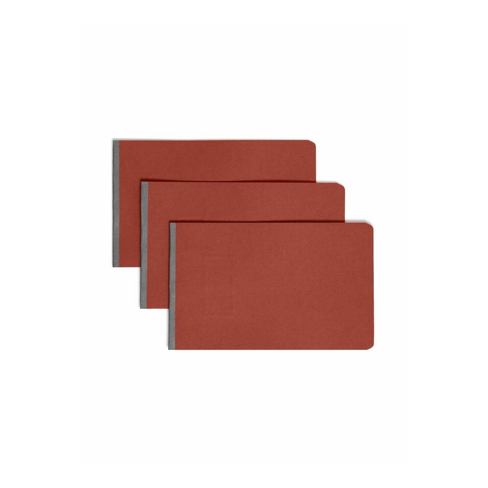 Smead Premium Pressboard Recycled Fastener Folder - 2" Folder Capacity - 8 1/2" x 14" - 2" Expansion - 1 Fastener - 25 pt. - Pressboard - Red - Reinforced Hinge, Heavy Duty, Moisture Resistant, Stain . Picture 6