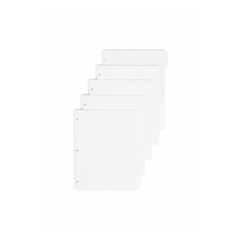 Smead Three-Ring Binder Index Dividers - 5 Tab(s)/Set - Letter - 8.50" Width x 11" Length - White Divider - 10% Recycled - Punched - 1 Box. Picture 6