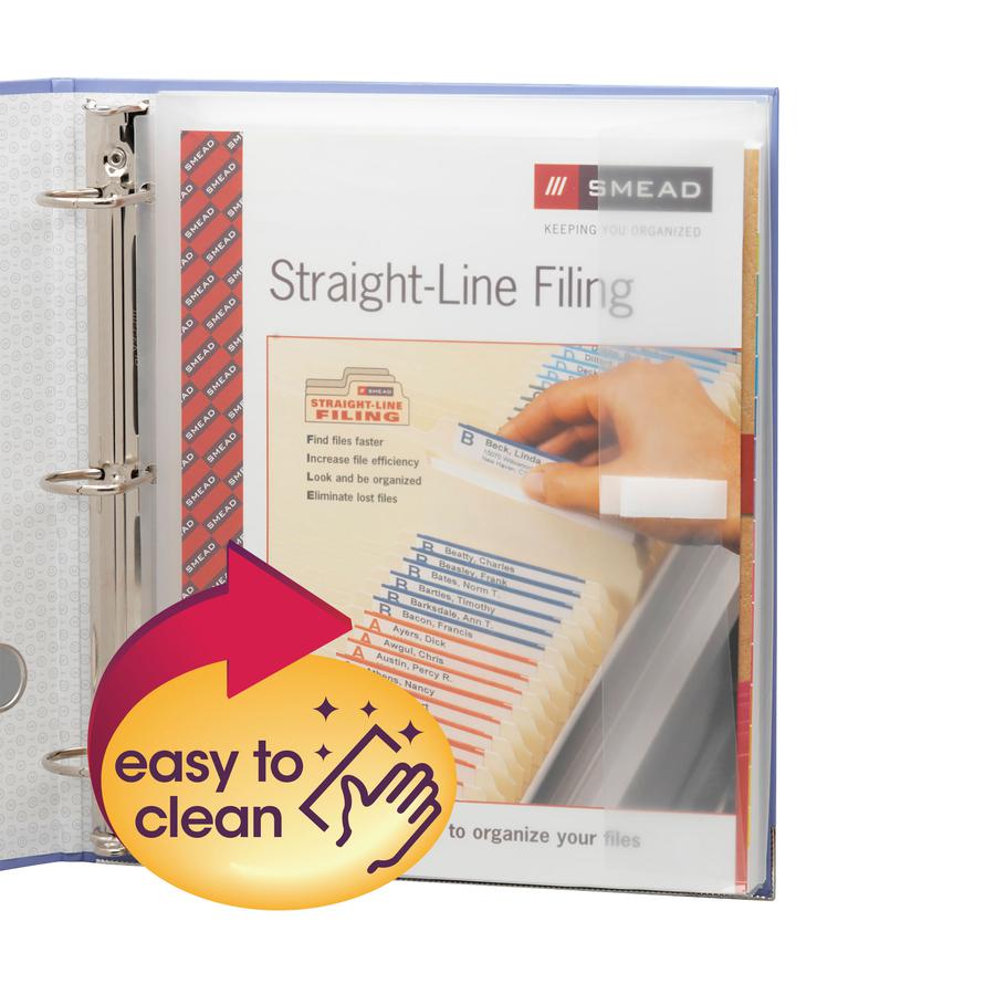 Smead Poly Three-Ring Envelope - For Letter 8 1/2" x 11" Sheet - 3 x Rings - Clear - Poly - 3 / Pack. Picture 3