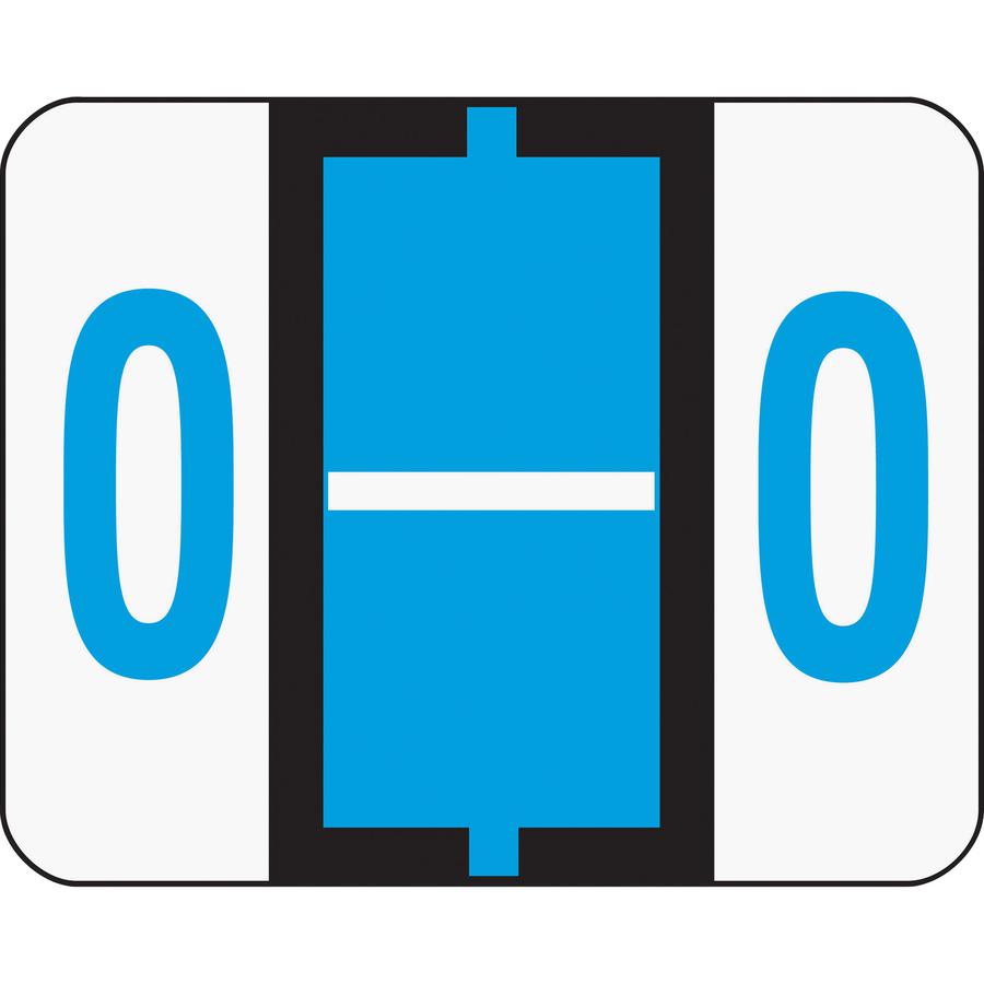 Smead BCCR Bar-Style Color-Coded Labels - "Alphabet" - 1 1/4" Width x 1" Length - Blue - 500 / Roll - 500 / Roll. Picture 2