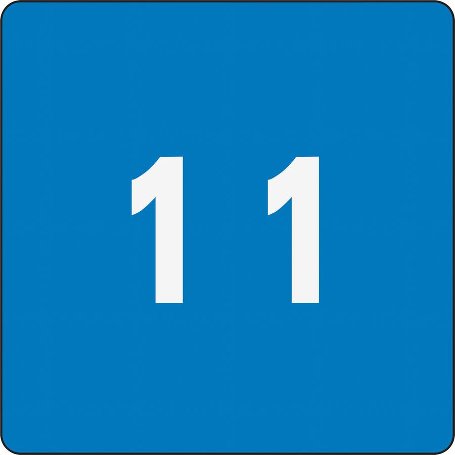 Smead DCC Color-Coded Numeric Labels - "Number" - 1 1/2" Width x 1 1/2" Length - Light Blue - 250 / Roll. Picture 2