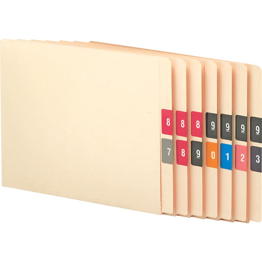 Smead DCC Color-Coded Numeric Labels - "Number" - 1 1/2" Width x 1 1/2" Length - Assorted - 1 / Box. Picture 2