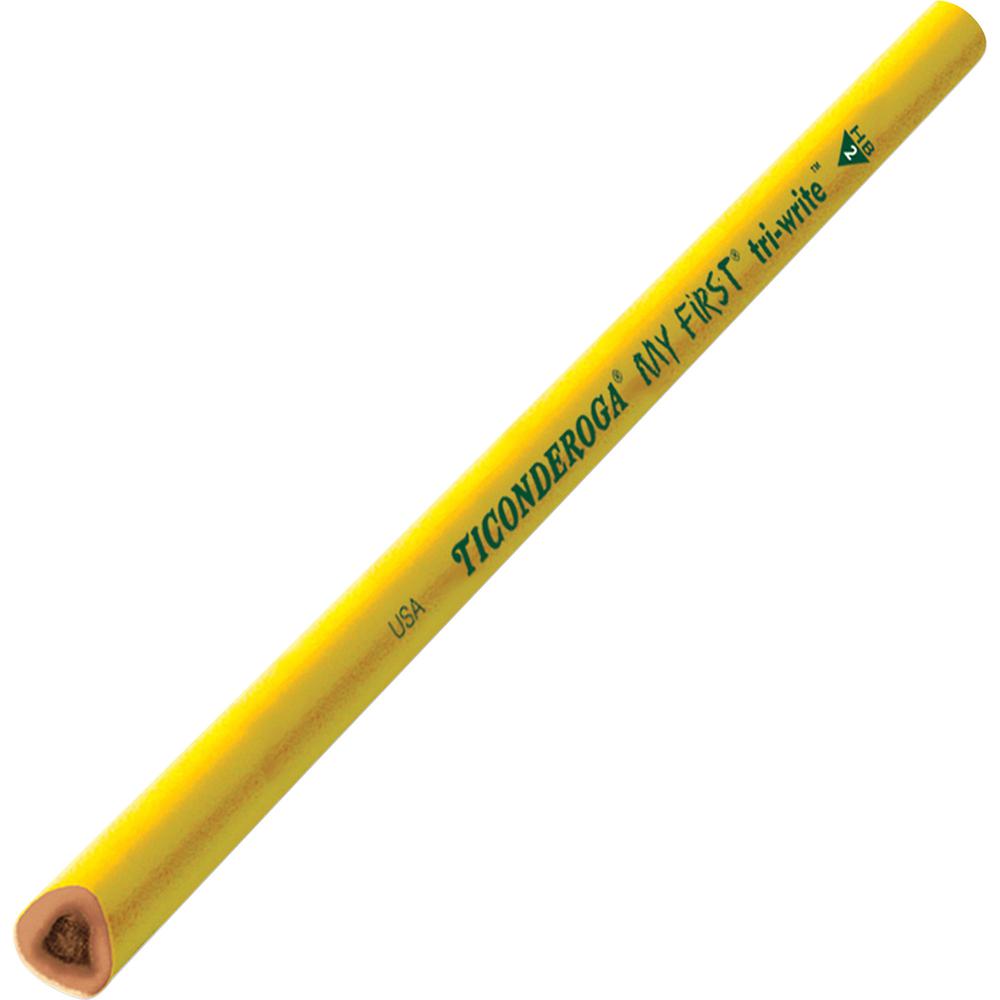 Ticonderoga Ticonderoga Tri-Write Beginner No. 2 Pencils - #2 Lead - Yellow Barrel - 36 / Box. Picture 2
