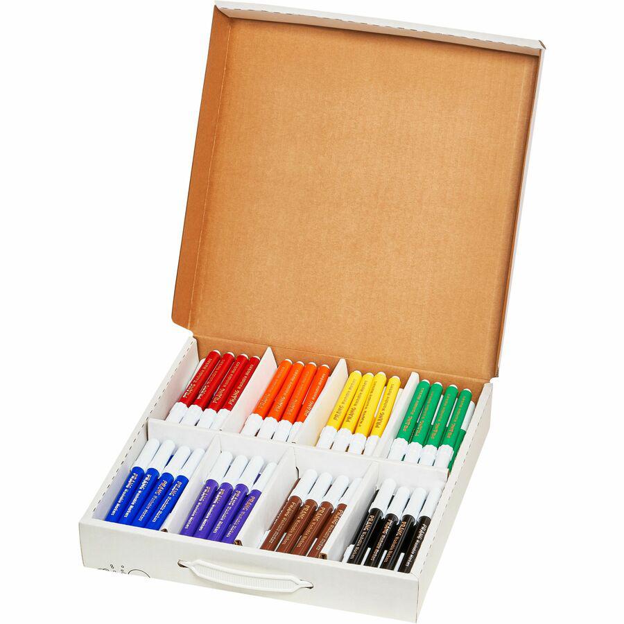 Prang Bullet Tip Washable Master Pack Art Markers - Washable - Blue, Black, Green, Orange, Purple, Yellow, Red, Brown Ink - 96 / Box. Picture 8