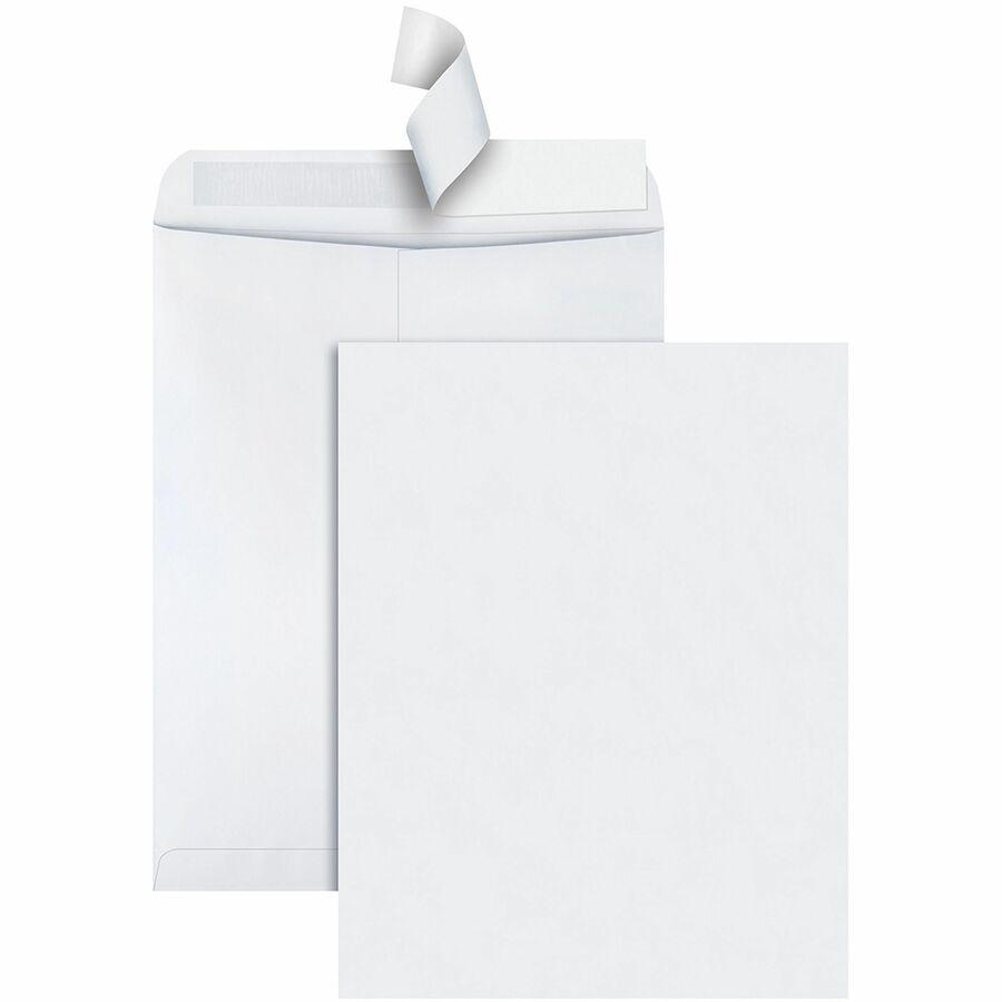 Quality Park 12 x 15-1/2 Catalog Mailing Envelopes with Redi-Strip&reg; Self-Seal Closure - Catalog - #15 1/2 - 12" Width x 15 1/2" Length - 28 lb - Peel & Seal - Wove - 100 / Box - White. Picture 6