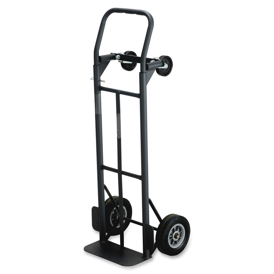 Safco Tuff Truck Convertible - 500 lb Load Capacity - 8" Caster Size - 18.50" Width x 12" Depth x 52" Height - Steel Frame - Black - 1 Each. Picture 3