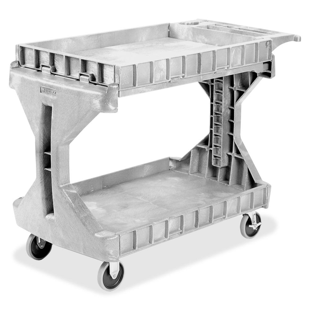 Akro-Mils ProCart Utility Cart - 400 lb Capacity - Plastic Foam - x 45" Width x 24" Depth x 35" Height - Gray - 1 Each. Picture 3