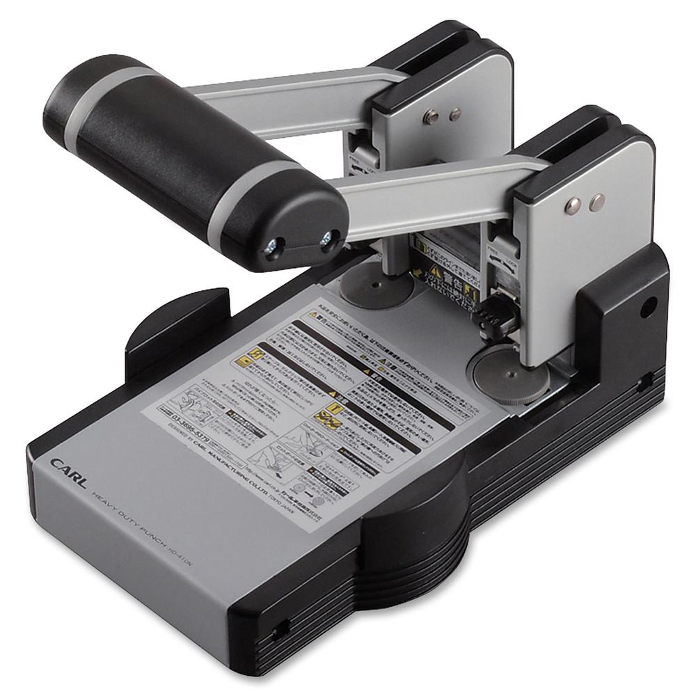CARL XHC2100 Extra Heavy-duty Two Hole Punch - 2 Punch Head(s) - 100 Sheet of 20lb Paper - 1/4" Punch Size - Blue. Picture 2