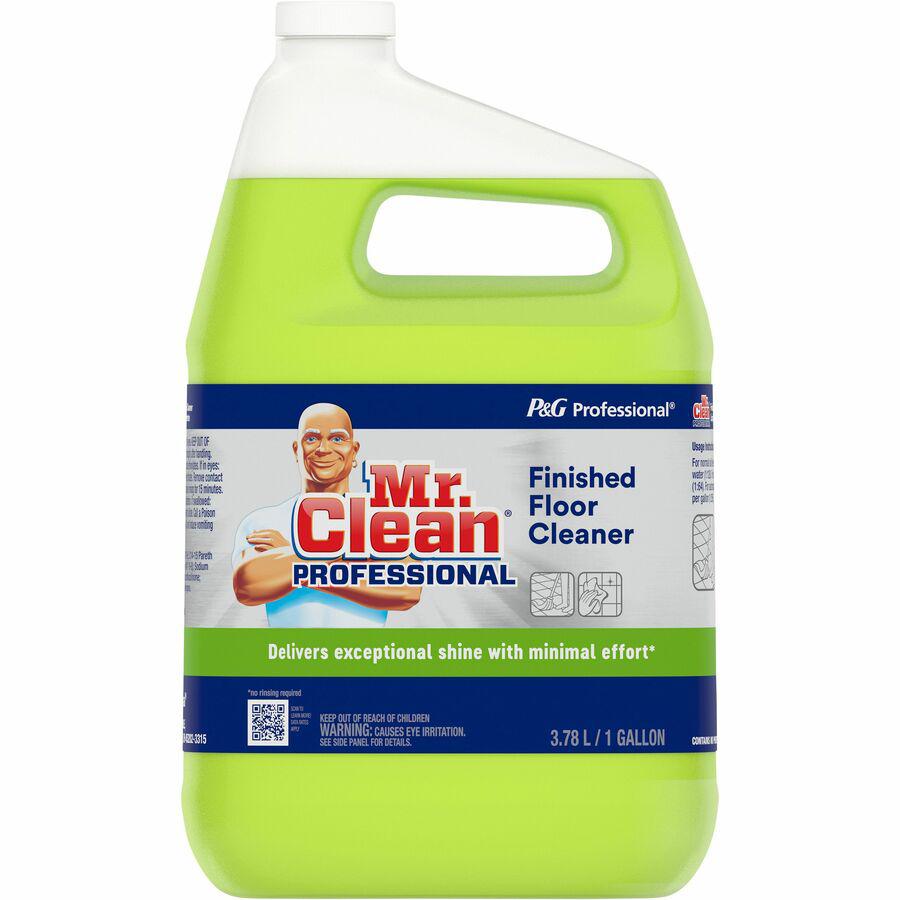 Mr. Clean Professional Finished Floor Cleaner - For Tile - Liquid - 128 fl oz (4 quart) - 1 Each - Residue-free - Yellow. Picture 4