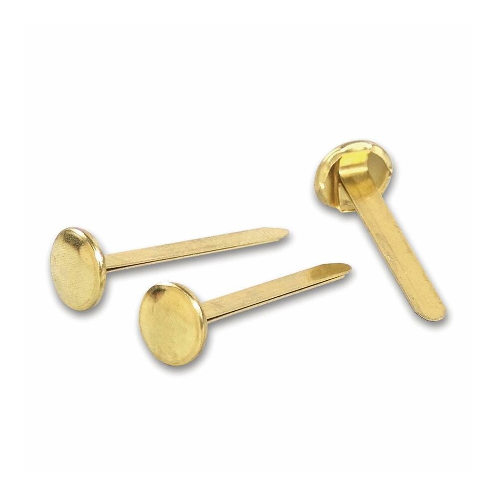 ACCO Brass Fasteners - 1.5" Length - 75 Sheet Capacity - Flexible, Heavy Duty, Corrosion-free, Self-piercing Point, Rust Proof - Brass - 100 / Box. Picture 5