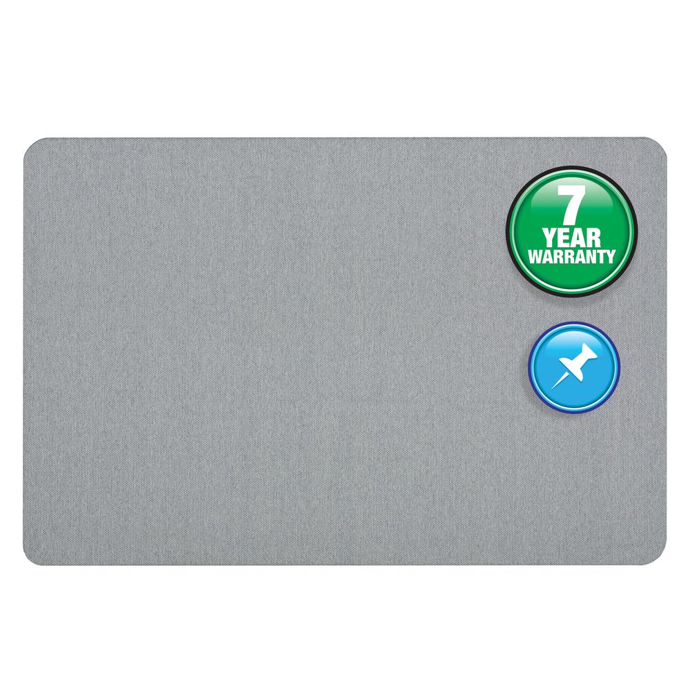 Quartet Oval Office Bulletin Board - 36" Height x 48" Width - Light Blue Fabric Surface - Frameless, Flexible - 1 Each. Picture 2