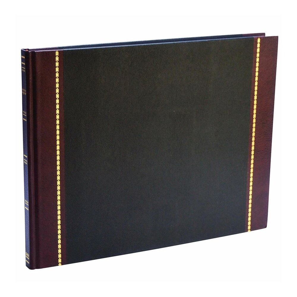Wilson Jones Visitors Register Book - 104 Sheet(s) - Letter - 12.25" x 9.50" Sheet Size - 5 Columns per Sheet - Black, Red, Blue Print Color - Red, Black Cover - 1 Each. Picture 3