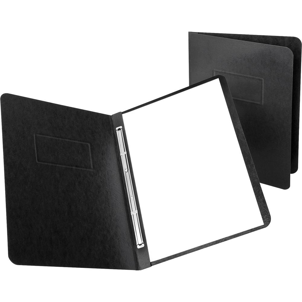 Oxford Letter Recycled Report Cover - 8 1/2" x 11" - Prong Fastener - 3" Fastener Capacity for Folder - Pressguard - Black - 65% Recycled - 1 Each. Picture 2