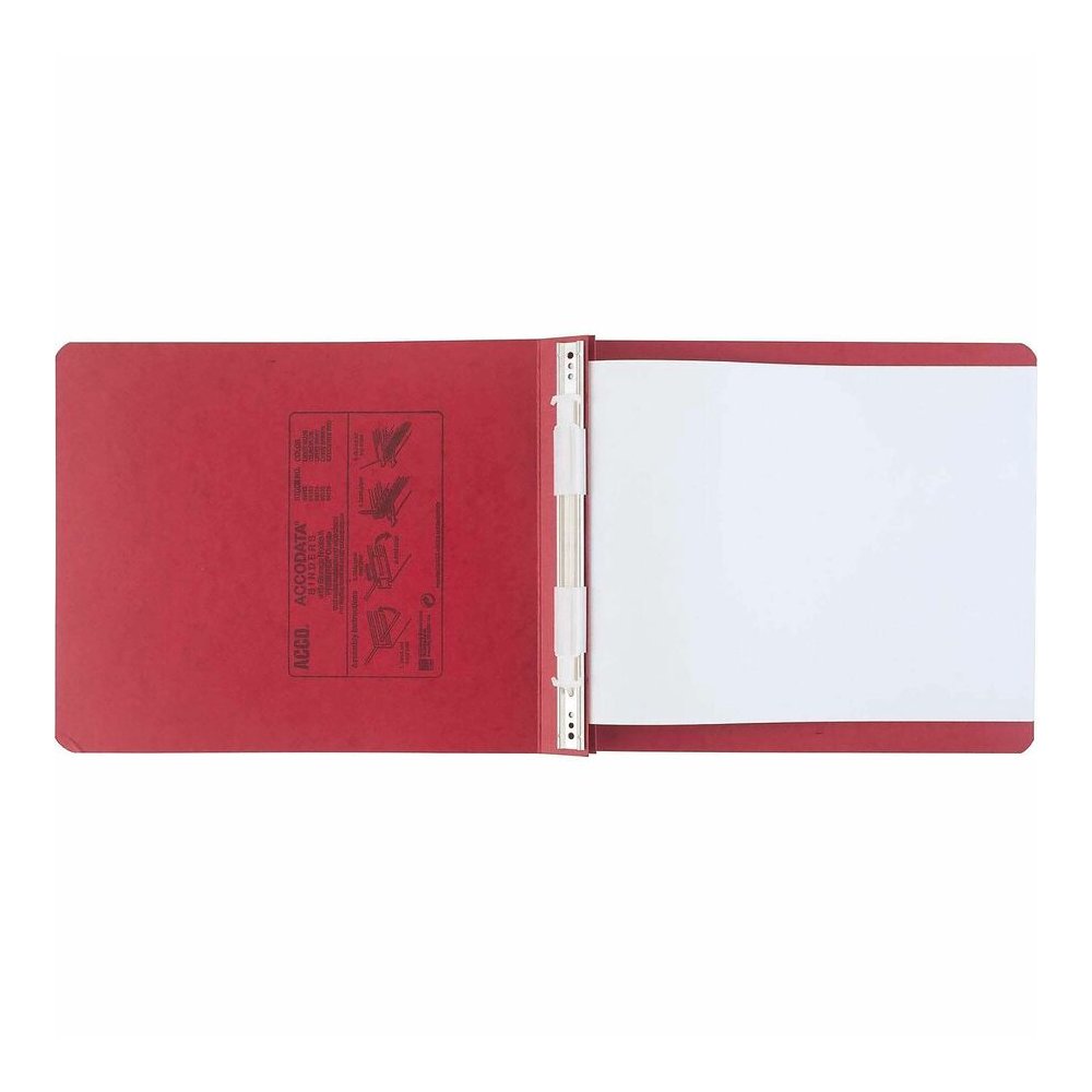 ACCO PRESSTEX Unburst Sheet Covers - 6" Binder Capacity - 9 1/2" x 11" Sheet Size - Executive Red - Recycled - Retractable Filing Hooks, Hanging System, Moisture Resistant, Water Resistant - 1 Each. Picture 4