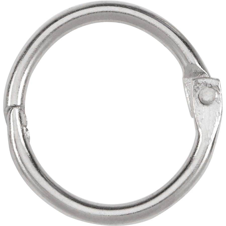 ACCO Loose-Leaf Rings - 125 x Sheet Capacity - Silver - Nickel - 100 / Box. Picture 2