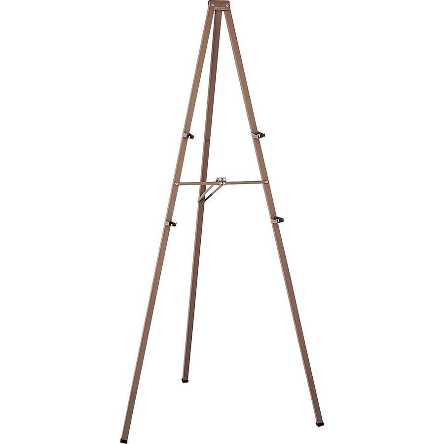 Quartet Steel Tripod Display Easel - 72" Height x 1" Width x 4" Depth - Floor - Steel - Bronze. Picture 2