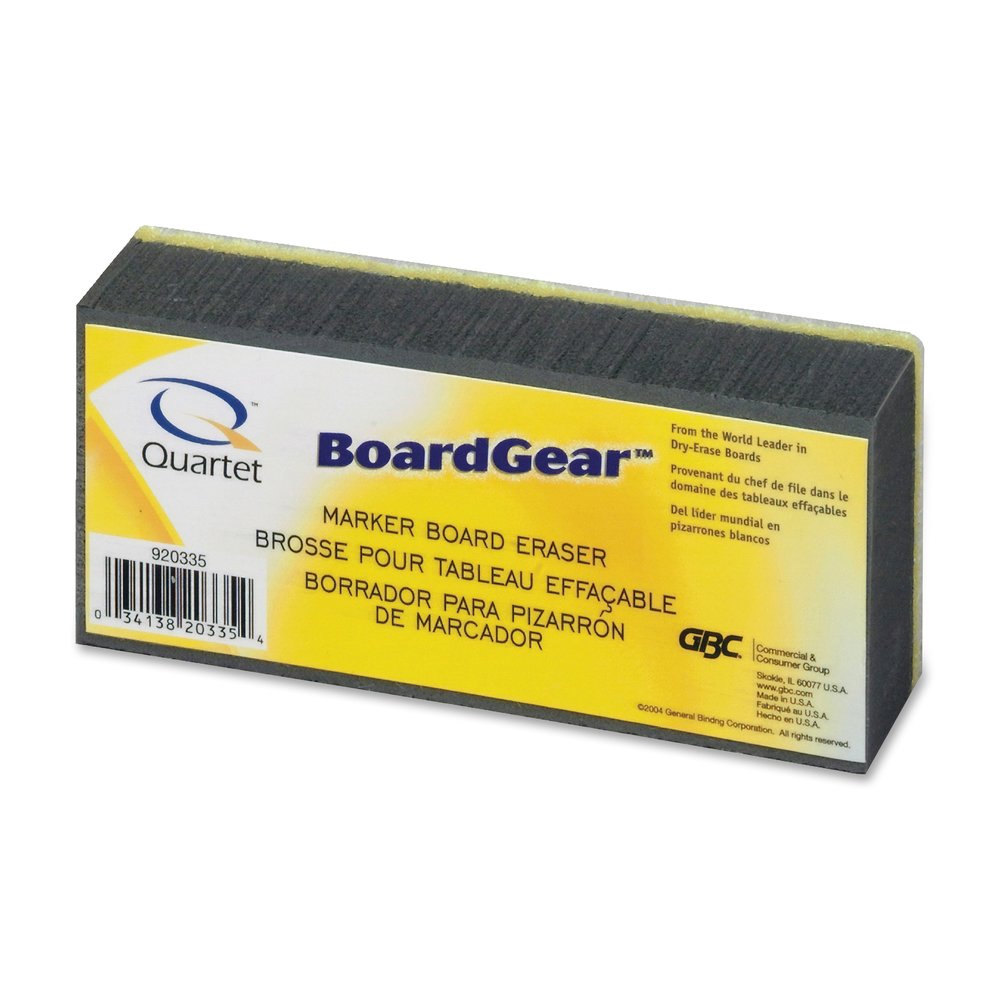 Quartet Whiteboard Eraser - 2.75" Width x 5" Length - Used as Dust Remover, Ink Remover - Washable, Soft, Lightweight - Gray - Cloth - 1 Each. Picture 3