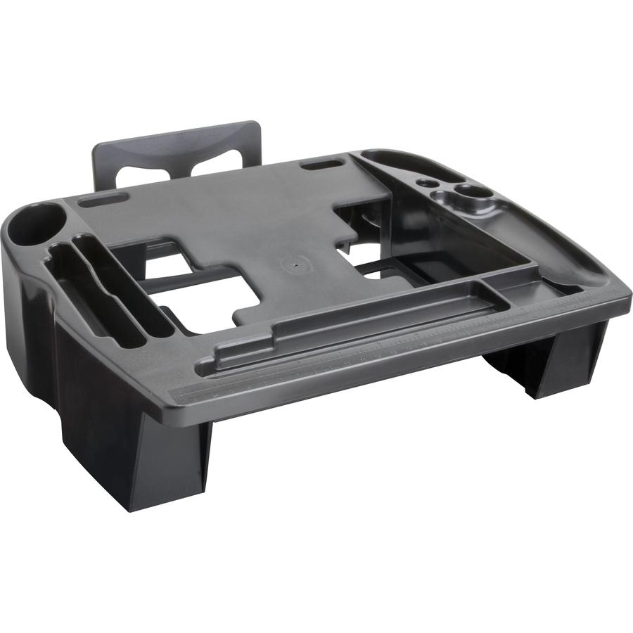 Compucessory Telephone Stand/Organizer - 5" Height x 11.5" Width x 9.5" DepthDesktop - Non-skid Base, Cable Management - Black - Plastic - 1 Each. Picture 8