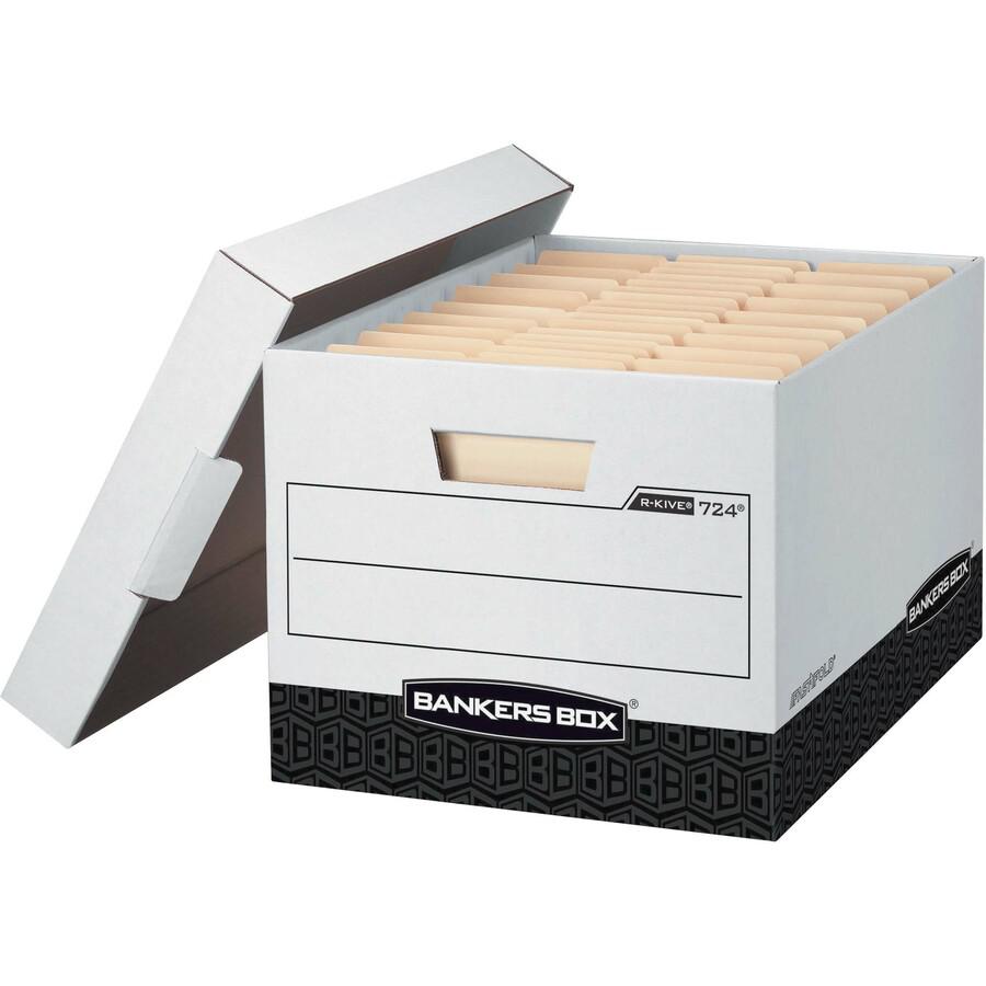 Bankers Box R-Kive File Storage Box - Internal Dimensions: 12" Width x 15" Depth x 10" Height - External Dimensions: 12.8" Width x 16.5" Depth x 10.4" Height - Media Size Supported: Letter, Legal - Li. Picture 3