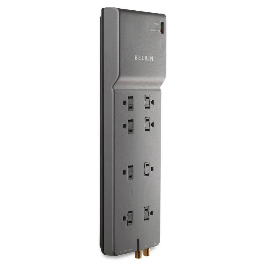 Belkin Home/Office BE108230-12 8-Outlets Surge Suppressor - 8 - 3550 J - 12 ft. Picture 2
