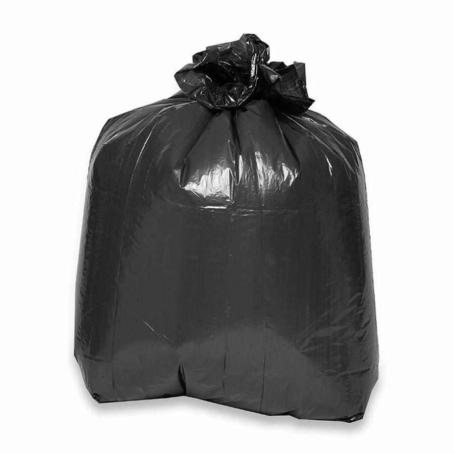 Genuine Joe Low Density Liners - Large Size - 45 gal Capacity - 46" Length x 40" Width x 0.70 mil (18 Micron) Thickness - Low Density - Brown, Black - 40 / Carton. Picture 6