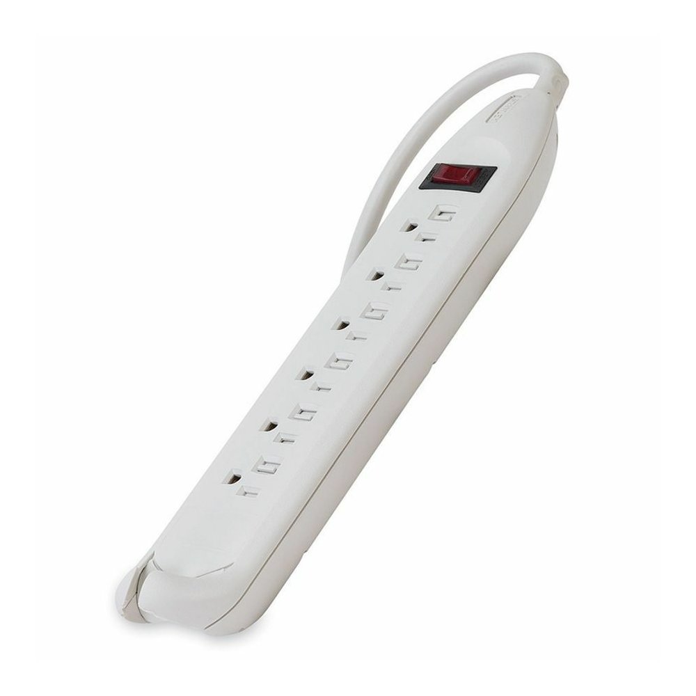 Belkin 6-Outlet Power Strip 12' Cord - 3-prong - 6 - 12 ft Cord - Beige. Picture 2
