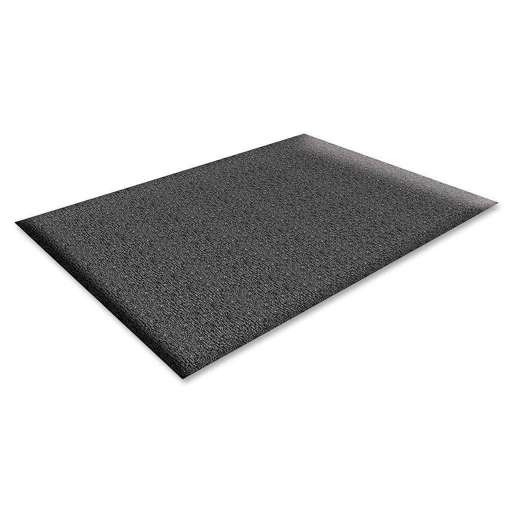Genuine Joe Soft Step Vinyl Anti-Fatigue Mats - Warehouse - 36" Length x 24" Width x 0.375" Thickness - Vinyl - Black - 1 Each. Picture 5