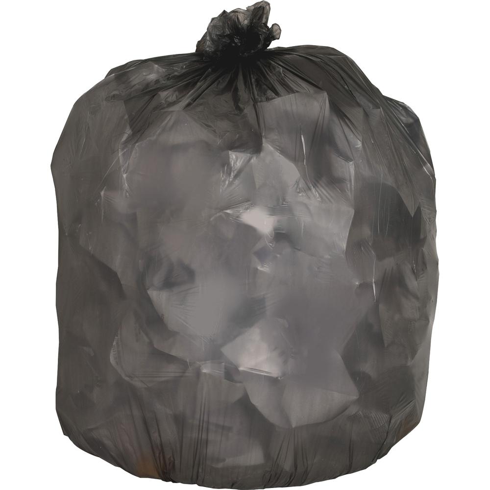 Genuine Joe Economy Linear Low-Density Can Liners - 45 gal Capacity - 46" Length x 40" Width x 0.45 mil (11 Micron) Thickness - Low Density - Black - 250 / Carton. Picture 4