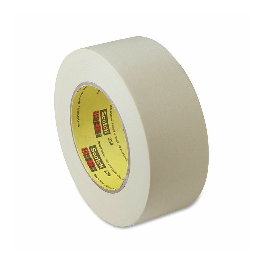 Scotch General-Purpose Masking Tape - 60 yd Length x 2" Width x 5.9 mil Thickness - 3" Core - Tan - Rubber Backing - For Masking - 1 Roll. Picture 2
