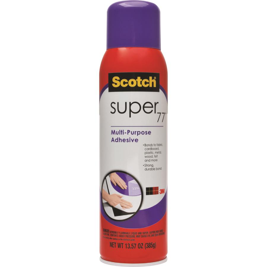 Scotch Super 77 Multipurpose Spray Adhesive - 13.57 oz - Black - 1 Each. Picture 2