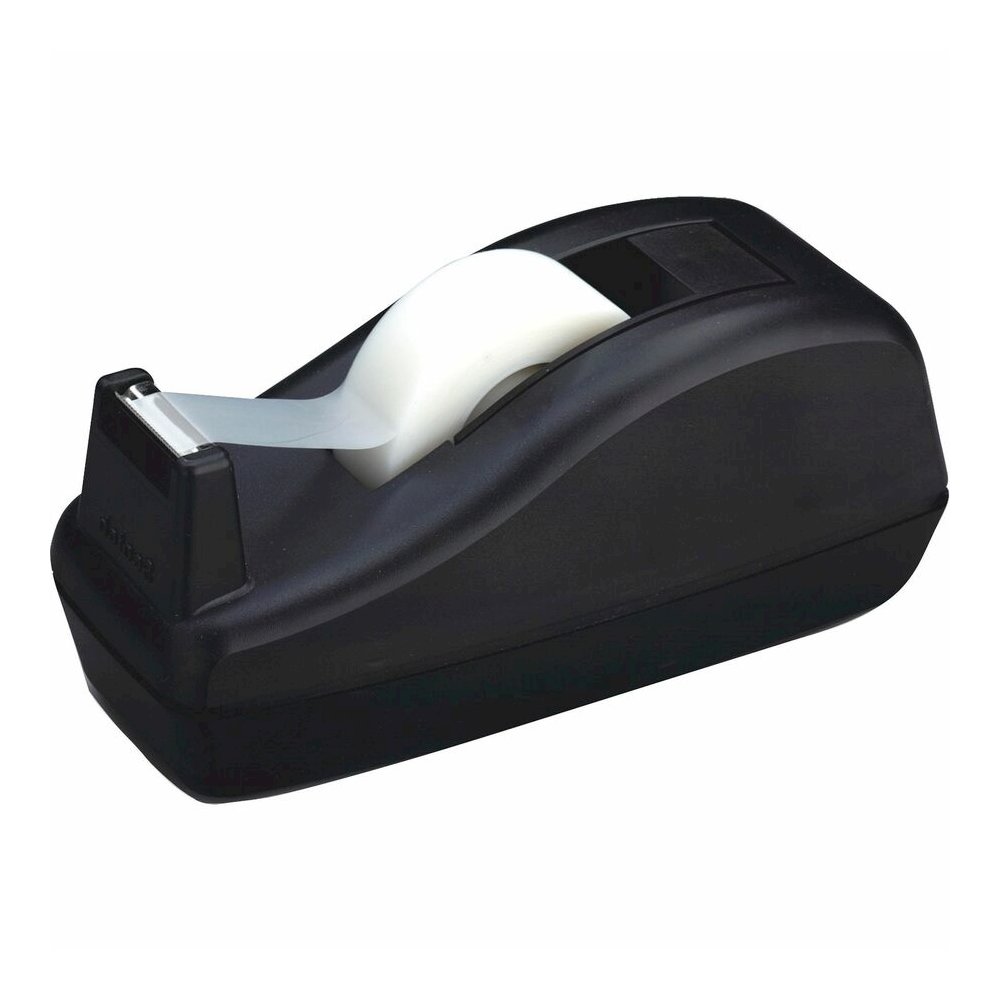 Scotch Deluxe Desk Dispenser - Holds Total 1 Tape(s) - 1" Core - Refillable - Non-skid Base - Plastic - Black - 1 Each. Picture 3