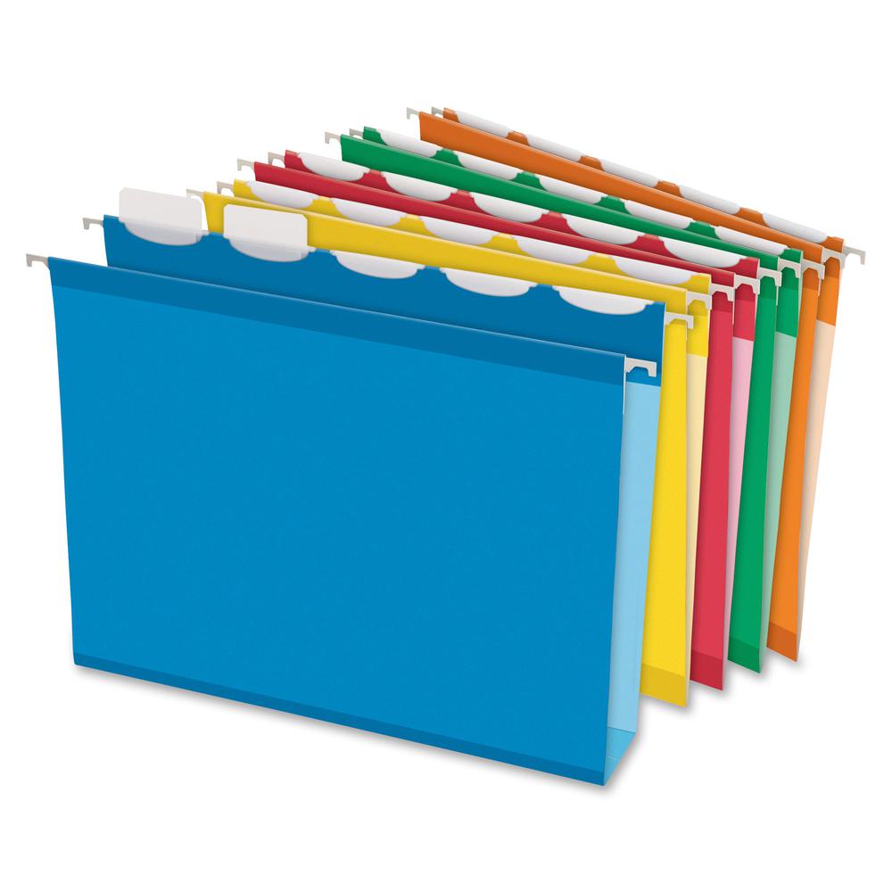Pendaflex Letter Recycled Hanging Folder - 8 1/2" x 11" - 2" Expansion - 2" Fastener Capacity for Folder - Pressboard - Assorted - 10% Recycled - 20 / Box. Picture 2