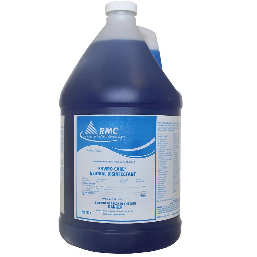 RMC Enviro Care Neutral Disinfectant - Concentrate - 128 fl oz (4 quart) - 1 Each - Blue. Picture 2