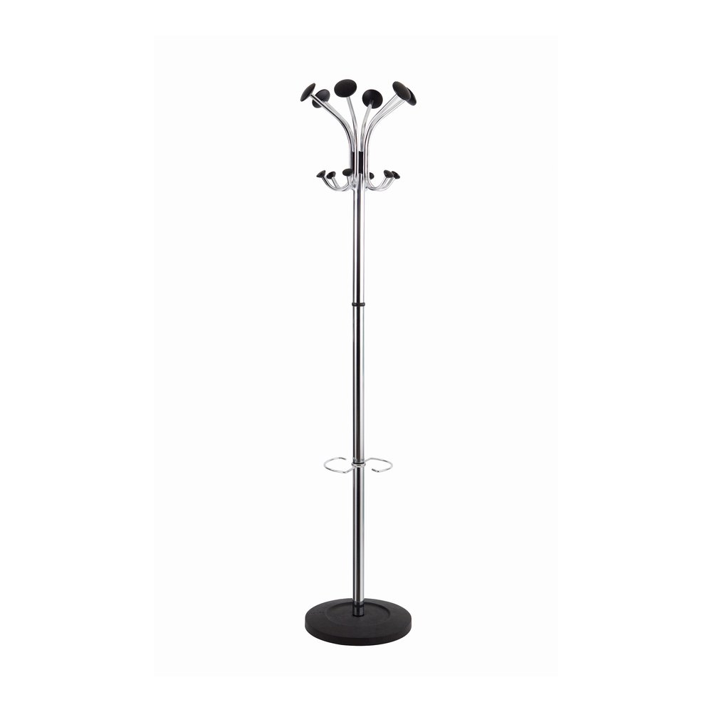 Alba Classic Coat Stand - 6 Hooks - 6 Pegs - 70.5" Height - for Garment, Clothes - Stainless Steel - 1 Each. Picture 7