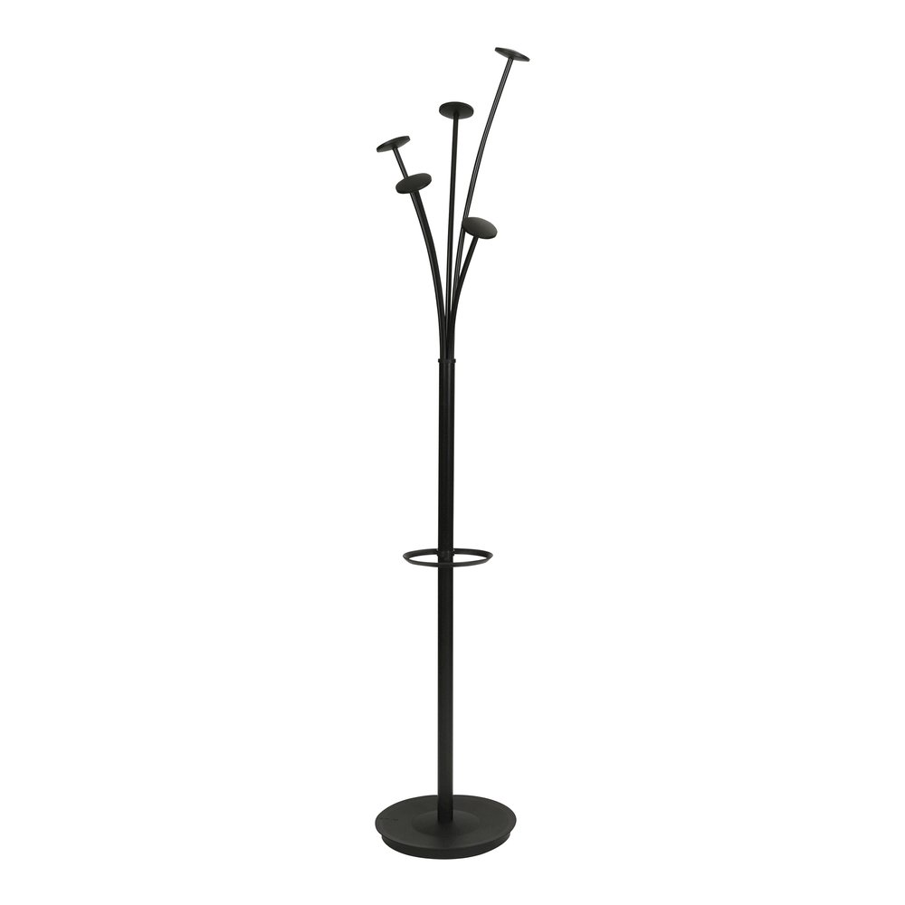 Alba Festival Coat Stand - 5 Pegs - 74" Height - for Garment - Black - 1 Each. Picture 7
