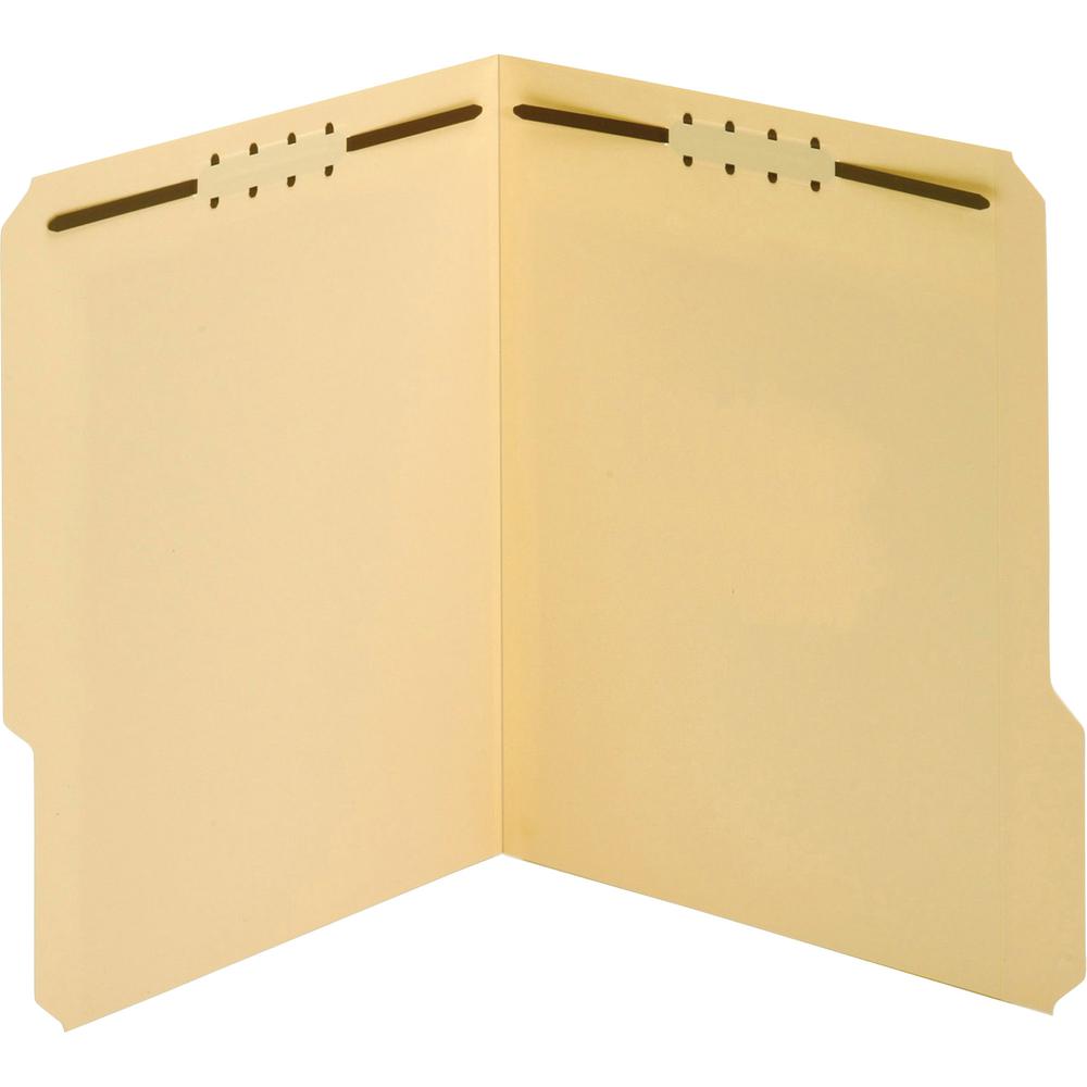 Pendaflex 1/3 Tab Cut Letter Recycled Top Tab File Folder - 8 1/2" x 11" - 3/4" Expansion - 1 Fastener - 2" for Folder - Top Tab Location - Assorted Tab Position - 18 pt. - Manila Paper - Manila - Tea. Picture 3