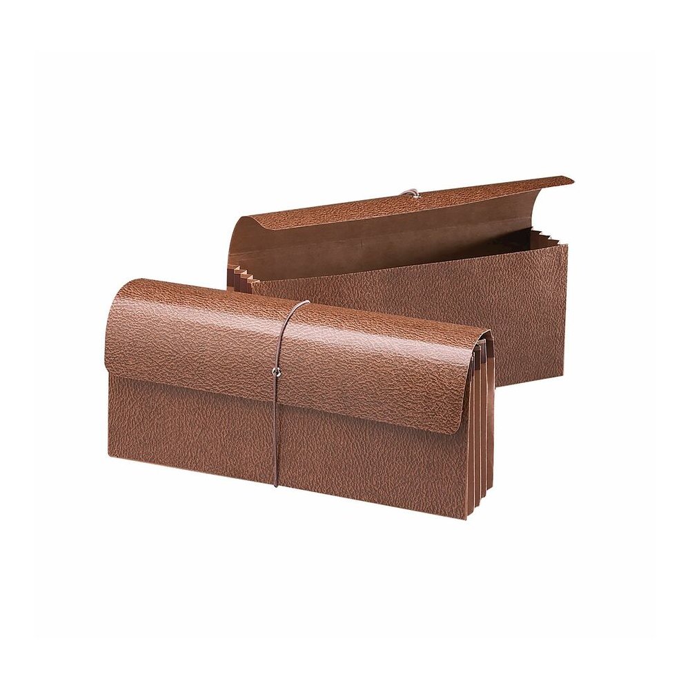 Smead Recycled File Wallet - 12" x 5" - Capacity3 1/2" Expansion - Redrope - 30% Recycled - 10 / Box. Picture 2