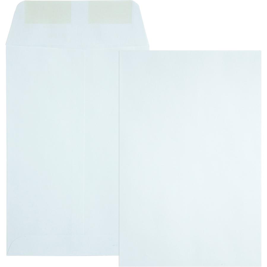 Quality Park 6 x 9 Catalog Mailing Envelopes - Catalog - 6" Width x 9" Length - 24 lb - Gummed - White - Wove - 500 / Box. Picture 2