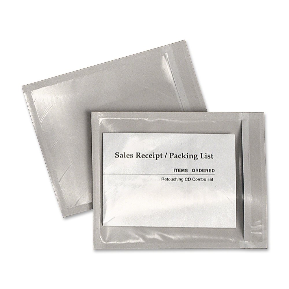 Quality Park 46996 Packing List Clear Envelopes - Packing List - 4 1/2" Width x 6" Length - Adhesive - Clear - Poly - 1000 / Carton. Picture 5