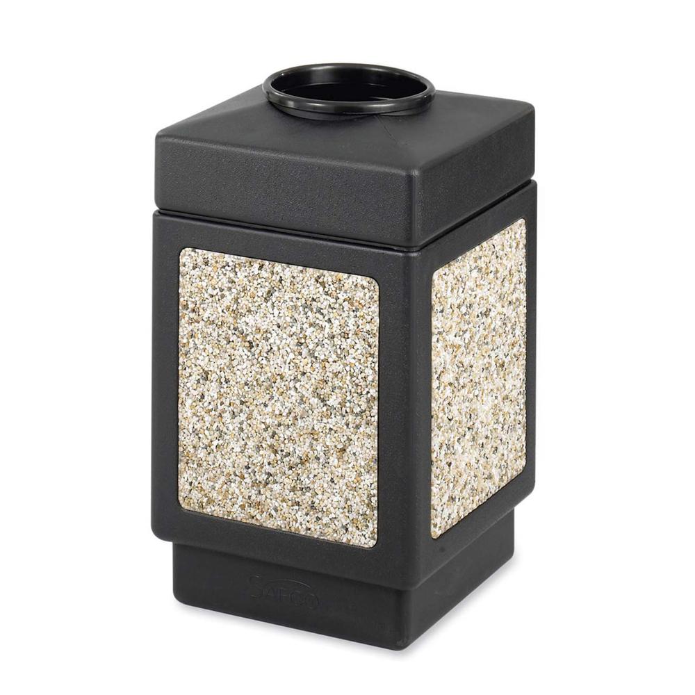 Safco Canmeleon Aggregate Panel Wastebasket - 38 gal Capacity - Square - 9.50" Opening Diameter - 31.5" Height x 18.3" Width x 18.3" Depth - Plastic, Polyethylene - 1 Each. Picture 2