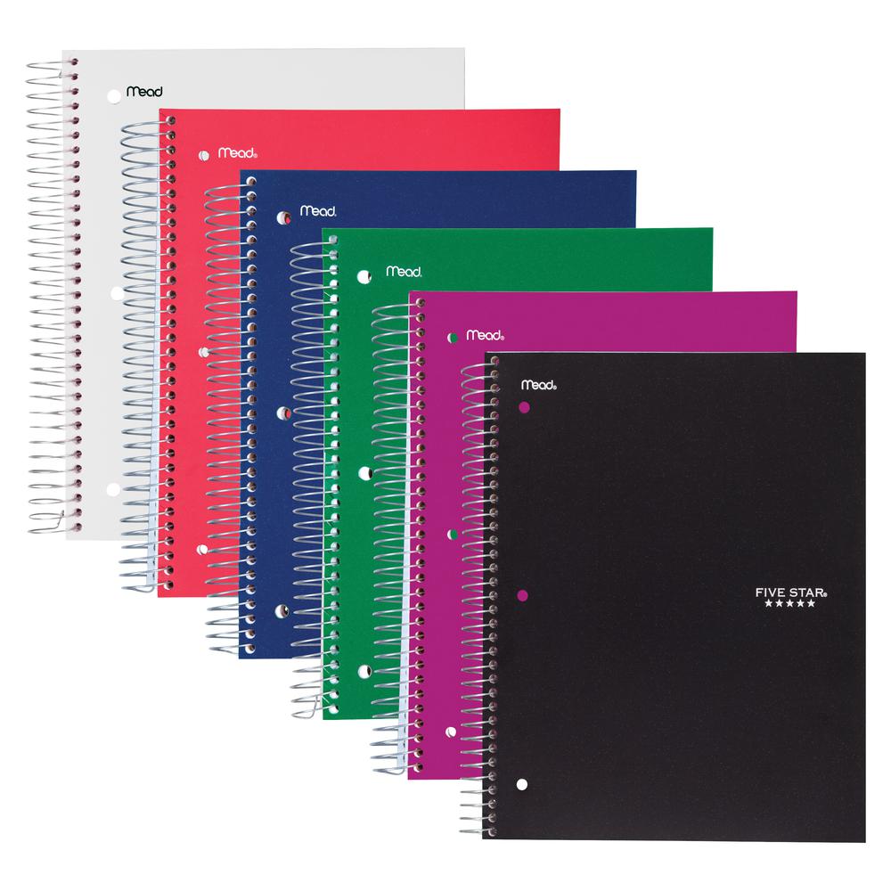 Five Star Five-subject Notebook - 200 Sheet - Wide Ruled - 8" x 10.5". Picture 2