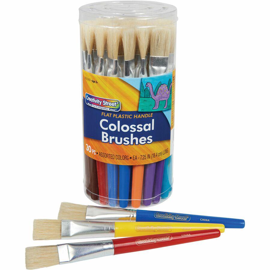 Creativity Street Flat Colossal Brushes - 1 Brush(es) Plastic Assorted Handle. Picture 5