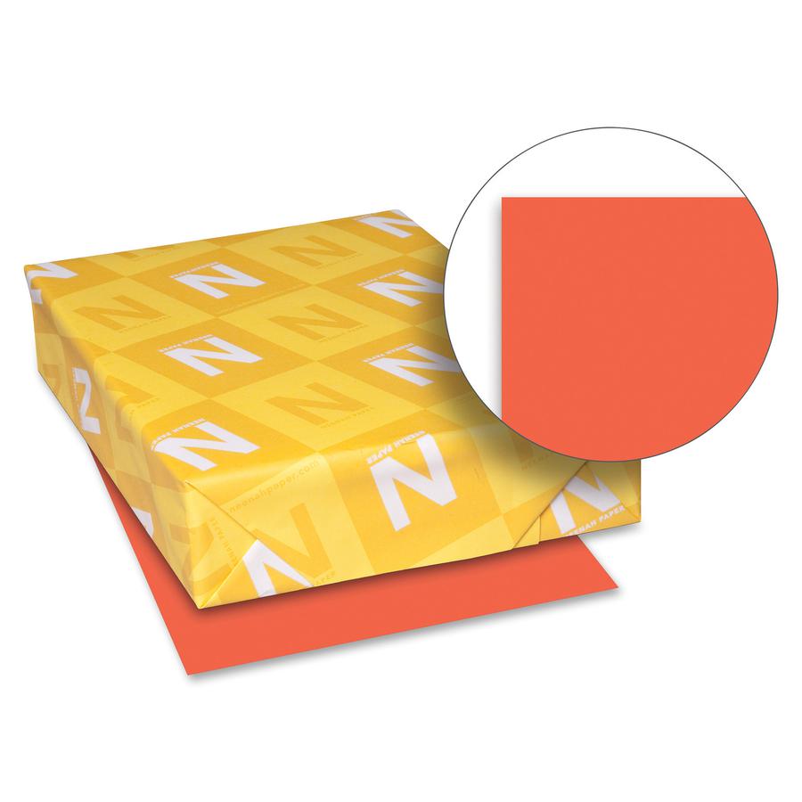 Astrobrights Color Copy Paper - Rocket Red - Letter - 8 1/2" x 11" - 24 lb Basis Weight - Smooth - 500 / Ream - Acid-free, Lignin-free, Chlorine-free, Heavyweight - Rocket Red. Picture 2