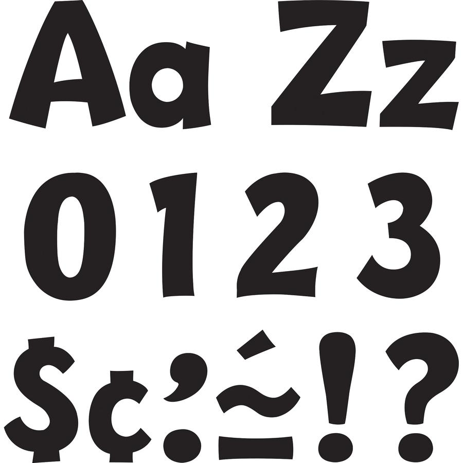 Trend 4" Ready Letter Playful Combo Pack - 83 x Lowercase Letters, 59 x Capital Letter, 36 x Punctuation Marks, 18 x Spanish Accent Mark Shape - Pin-up - Pin Style - Pre-punched - 4" Height x 8" Lengt. Picture 3